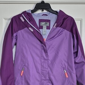 Champion Jacket Venture Dry Womens XL 14-16 Full Zip Hooded Purple